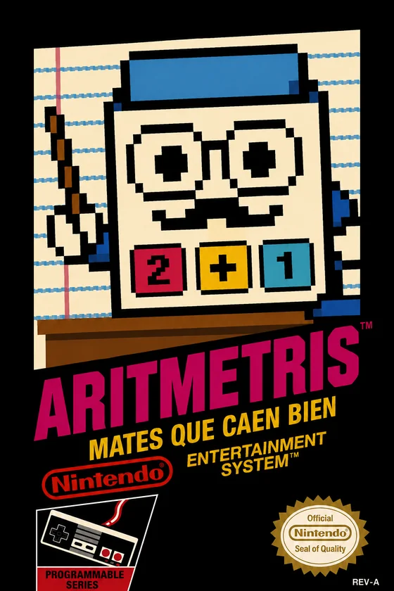 Portada de Aritmetris para NES: Mates que caen bien